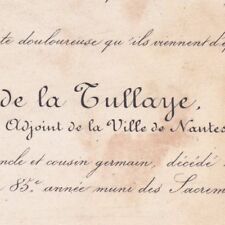 Henri De La Tullaye Nantes 1881 Comte Adjoint Mairie