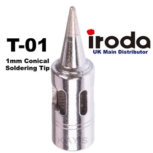 Soldering Tip T-01 Conical 1mm For Pro Iroda Solderpro 50 & 70 Butane Gas Irons - Picture 1 of 3