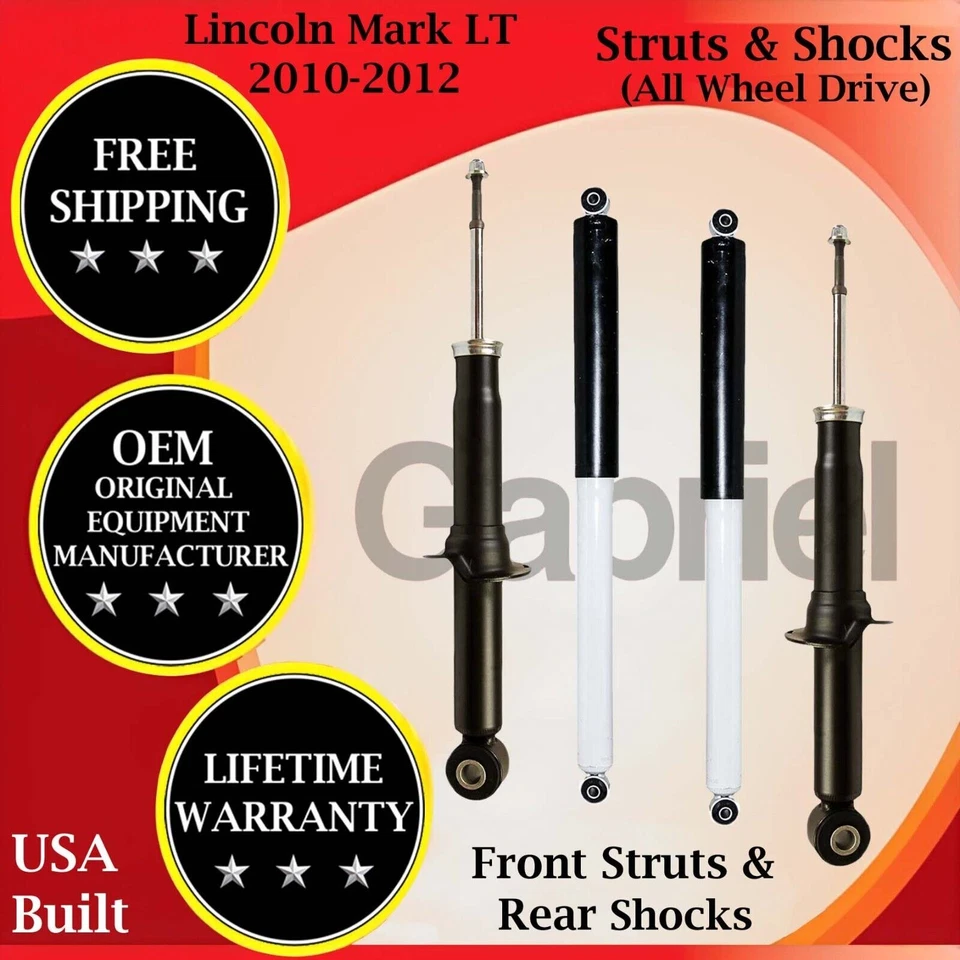 Gabriel Genuine OEM Front Struts & Rear Shocks For 2010-2012 Lincoln Mark LT 4X4 Foto 1 de 4