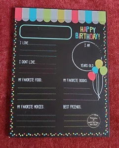 Happy Birthday Board Personalized Chalk Sign Reusable for Kids - Picture 1 of 2
