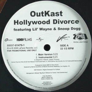 OUTKAST / LIL WAYNE / SNOOP "HOLLYWOOD DIVORCE" 2006 VINYL 12" PROMO *SEALED* - Picture 1 of 5