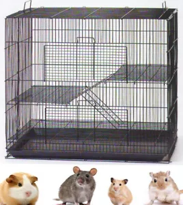 20" 3-Levels Rat Mice Mouse Dwarf Hamster Rodent Degu Animals Critter Cage BK - Picture 1 of 7