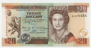 Billete de 20 dólares de Belice 1-1-2017 Pick 69.f UNC sin circular - Imagen 1 de 2