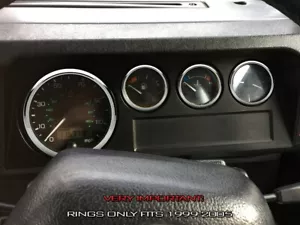 For Land Rover Defender 99-05 Polished Aluminium Trim Rings Instrument Cluster - Picture 1 of 15