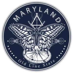 Adesivo Maryland USA Stato Vintage Emblema Paraurti Auto Decalcomania "TG." - Foto 1 di 1
