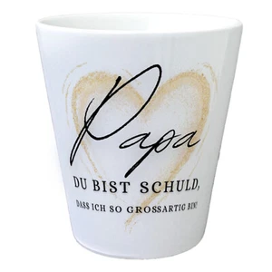 Herz Blumentopf mit Spruch Danke Papa für meine Großartigkeit - Bild 1 von 6