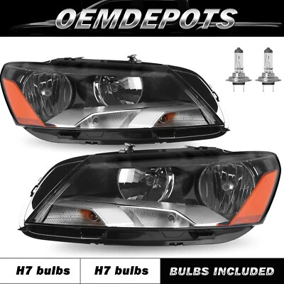For 2012 2013 2014 2015 Volkswagen Passat Halogen Headlights Headlamp Left+Right - Image 1 of 4
