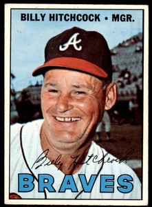 1967 Topps Billy Hitchcock . Atlanta Braves #199