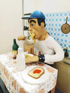 Statuina - Action Figure Alberto Sordi - Un americano a Roma - Scena Maccheroni - Foto 1 di 8