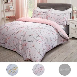 Dreamscene Spring Blossoms Duvet Cover with Pillowcases Bedding Set Blush Ochre - Picture 1 of 25