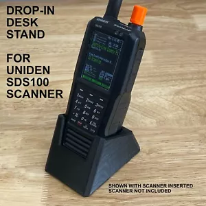 UNIDEN SDS100 DROP-IN ANGLED DESK STAND WITH GRIPPY BOTTOM (FOR SDS-100 SCANNER) - Picture 1 of 10