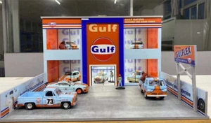1:64 Gulf Double-Deck Station Garage diorama Led Light - Picture 1 of 8