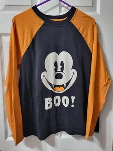 Disney Store Vampire Mickey Mouse Adult Medium Shirt Halloween Boo Black/orange - Bild 1 von 8