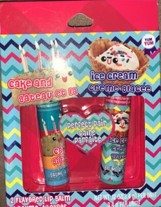 LIP BALM FLAVORED DUO CAKE & ICE CREAM PERFECT PAIR! - Picture 1 of 3