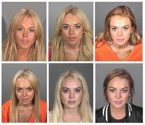 LINDSAY LOHAN MUG SHOTS GLOSSY POSTER PICTURE PHOTO mugshot funny red head 2056 - Picture 1 of 1