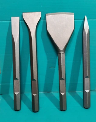 4pc Breaker Chisel Point 75mm Wide 115mm Tarmac Cutter To Fit HILTI TE3000 AVR - Image 1 of 4