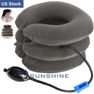 Hals Nacken Zuggerät Halsbandage Unterstützung Schmerzlinderung Schnarchen Schlafen - Bild 1 von 17