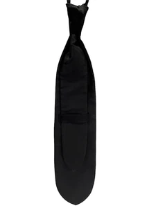 Boy Men Size 19in Tie Black PreTied With Adjustable Neck Clip by Brandon Michael - Picture 1 of 10