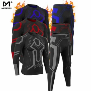 Men's Thermal Underwear Fleece Base Layer Top & Bottom Set Insulated Long Johns - Picture 1 of 13