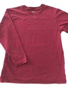 GAP KIDS YOUTH XL Husky Long Sleeve Top T Shirt 100% Cotton Maroon - Picture 1 of 3