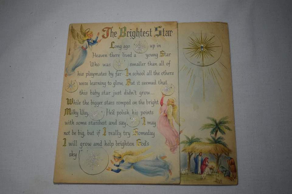 Vintage Hallmark Christmas Advent Calendar - The Brightest Star 1954 - Image 1 of 4