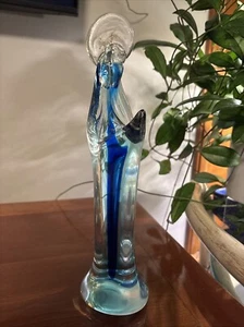 Art Glass Mother Mary Figurine - Picture 1 of 6