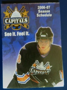 2006-07 washington CAPITALS pocket SCHEDULE alex OVECHKIN rookie OF the YEAR pic - Picture 1 of 4