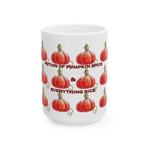 Potion of Pumpkin Spice & Everything Nice Halloween Ceramic Mug 15 oz - Picture 1 of 4