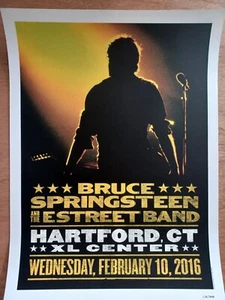 Bruce Springsteen 2016 Limited Numbered Tour Poster Hartford Feb 10 - Picture 1 of 2
