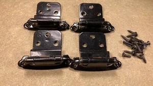 2 pares (4) bisagras de gabinete de cierre automático offset Belwith P50030F-22 negras de 3/8" - Imagen 1 de 9