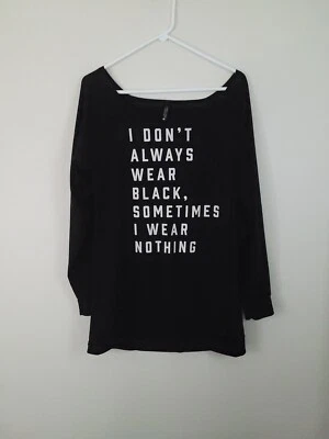 Yandy Sexy Funny Sometimes I Wear Nothing Costume Dress Black Size M  - Image 1 of 4