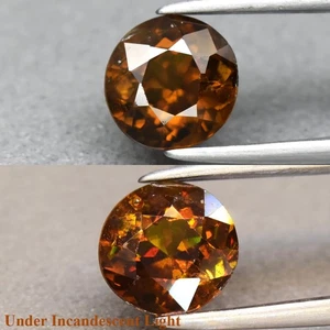 💎 0.91ct Round Natural Greenish Yellow Sphene - High Luster, Madagascar Gem - Picture 1 of 4