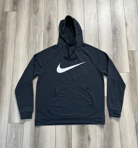 Nike Mens Sz Medium Mock Neck Hoodie Lightweight Pullover Dri-Fit Center Swoosh - Picture 1 of 9