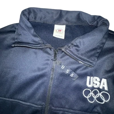 Chaqueta de Pista Para Hombres Comité Olímpico de Estados Unidos XL Cremallera Completa Equipo De Colección HECHA EN EE. UU. Foto 1 de 4