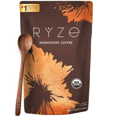 RYZE Mushroom Coffee USDA Organic with 6 Adaptogenic Mushrooms and MCT Oil,  ... - Image 1 of 4