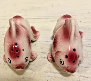 Sal de pescado pimienta coctelera koi tapón de corcho vintage Japón - Imagen 1 de 7