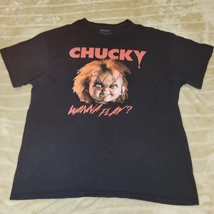 Universal Studios Chucky XL Official Wanna Play Graphic Horror Tee Shirt - Picture 1 of 9
