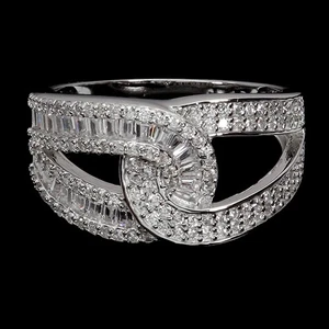 925 Sterling Silver Ring Baguette Simulated Cz Gemstone Jewelry Size 7 - Picture 1 of 13