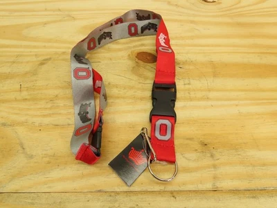 Ohio State Buckeyes Reversible Lanyard With A Detachable Key Ring - Image 1 of 4
