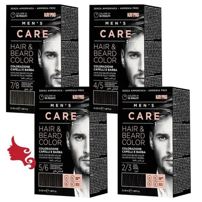 MEN'S CARE Colorazione Capelli e Barba 2x50 ml Kay Pro in Kit pronto S/Ammoniaca - Immagine 1 di 2