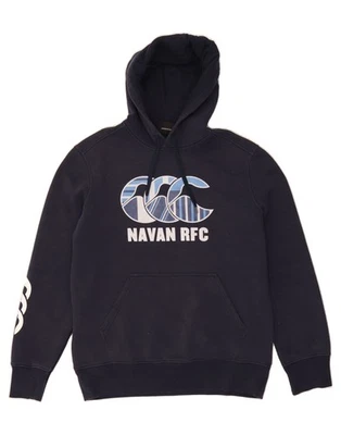 CANTERBURY Mens Navan RFC Graphic Hoodie Jumper Medium Navy Blue Cotton DJ35 - Image 1 of 3