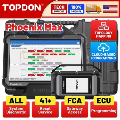 2025 TOPDON PHOENIX MAX ULTRA Diagnostic Scanner Tool ECU Programming Key Coding Foto 1 de 4