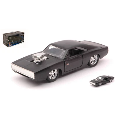 DOM'S DODGE CHARGER R/T FAST & FURIOUS MATT BLACK 1:32 Jada Toys Movie Modellino - Immagine 1 di 4
