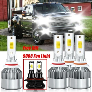 For GMC Sierra 3500 2003-2006 LED Headlight Hi/Lo Beam Fog Light Combo Bulbs - Picture 1 of 11
