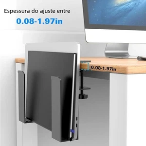 Adjustable Under Desk Laptop Mount Desk Side Storage Hanging Desk Organizer - Afbeelding 1 van 6