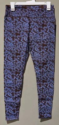 Wild Fable Women's Medium Brown & Blue Ditsy Floral Print High Waist Leggings - Image 1 of 4