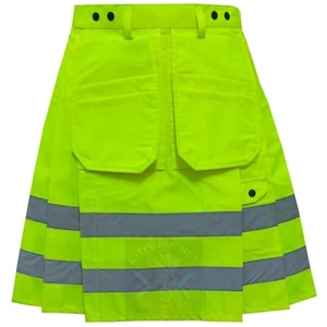 Kilts para hombres verde fluorescente HI VIS bombero faldas faldas faldas faldas faldas faldas faldas faldas faldas faldas faldas faldas faldas fal - Imagen 1 de 5