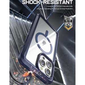 For iPhone 15 Pro Max MagPro Case Shockproof Rugged Hybrid Back Protector Blue - Picture 1 of 6