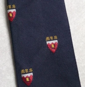 Tie Necktie Vintage Mens Shield Crested Club Association Society - Picture 1 of 4