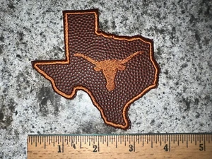 CUSTOM MADE Embroidered Texas Longhorn Football Patch Iron On and/or Sew On - Picture 1 of 1